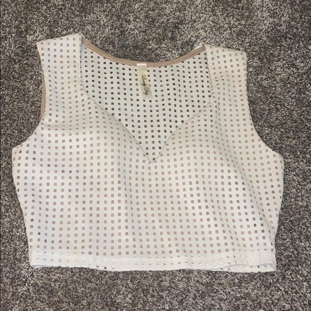 White crop top